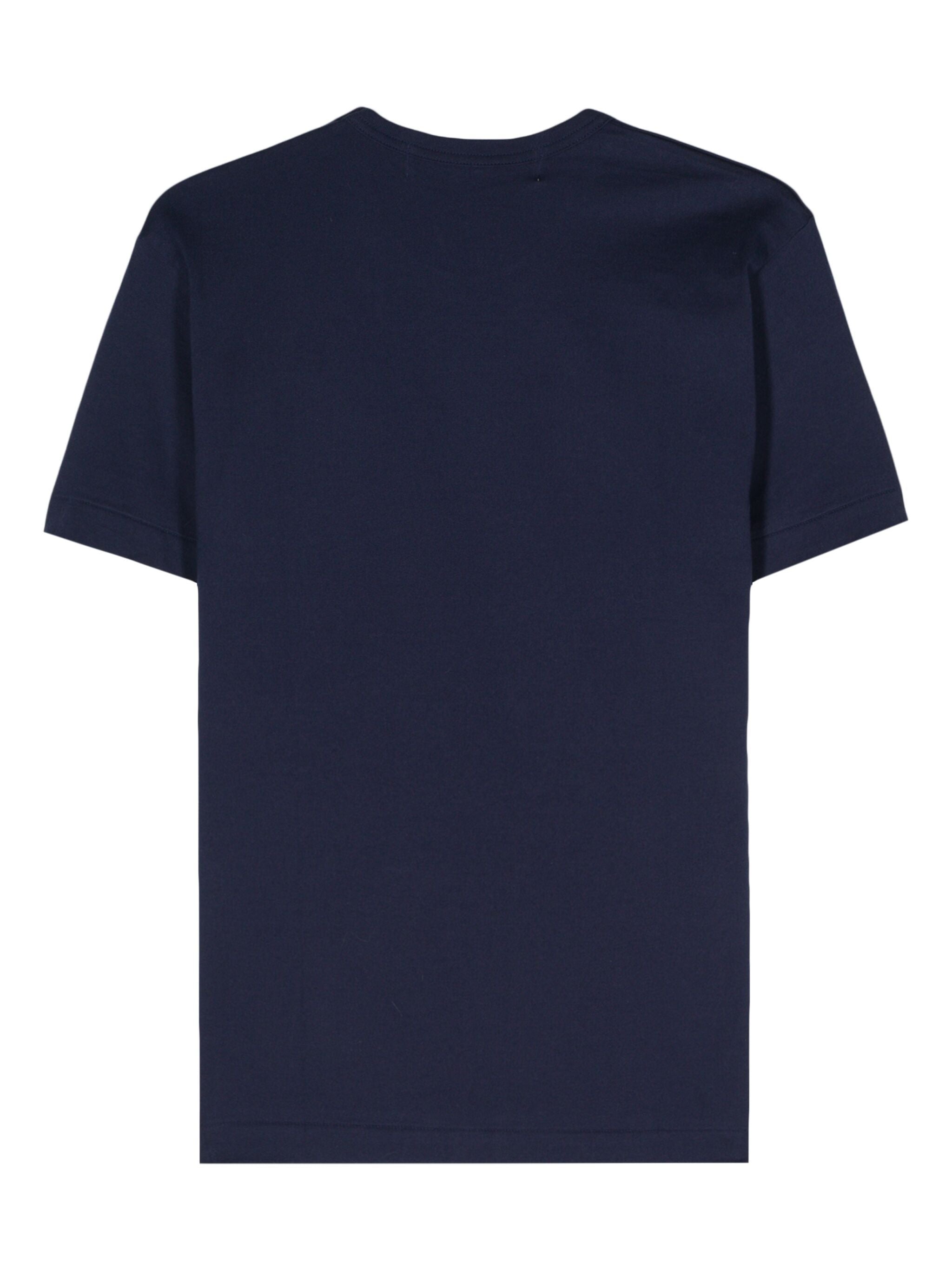 Unisex Short Sleeve Gold Heart in Navy from Comme des Garçons Play