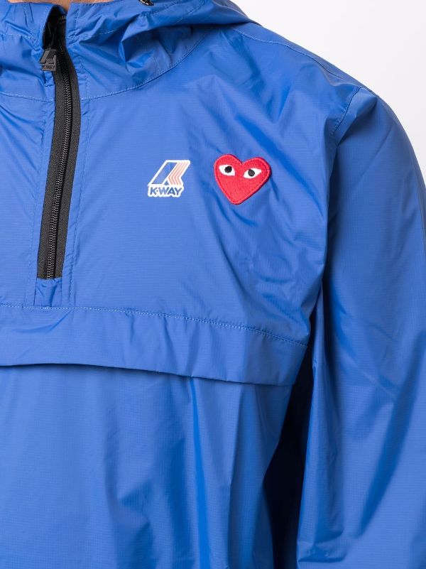 Unisex K-Way Anorak - Blue-[-Comme des Garçons Play-5