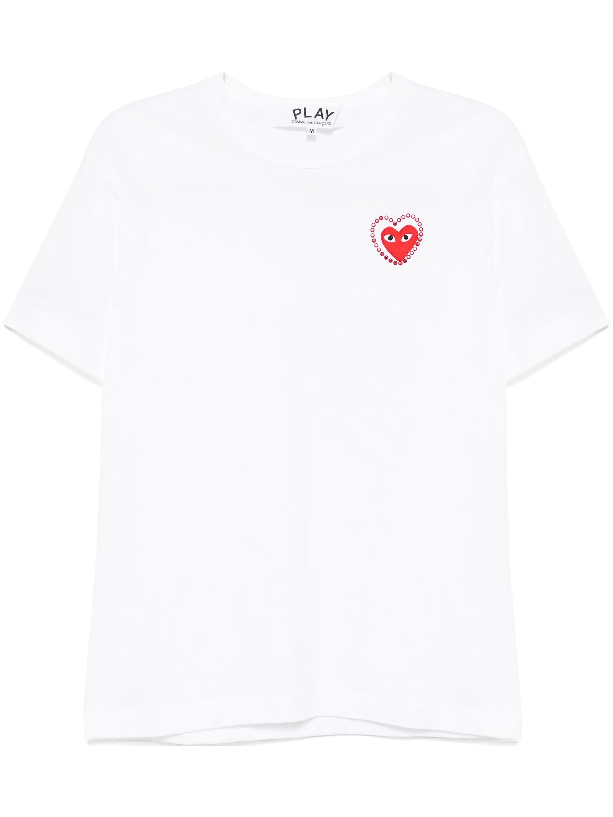 Metalstone Red Heart T-Shirt in White from Comme des Garçons Play