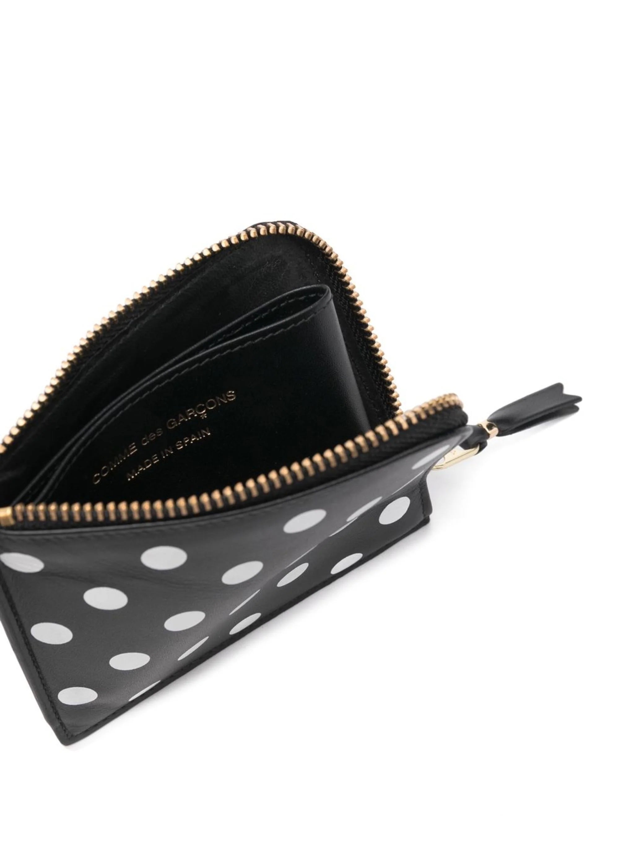 Comme des Garçons Wallet - SA3100PD Wallet in Printed Polka Dot Black
