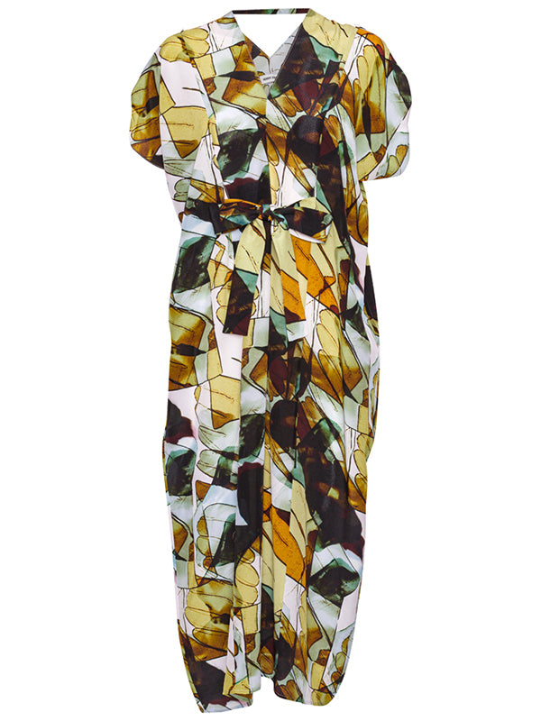 Henrik Vibskov - Cut Silk Kaftan in Beige Analogue Gloves