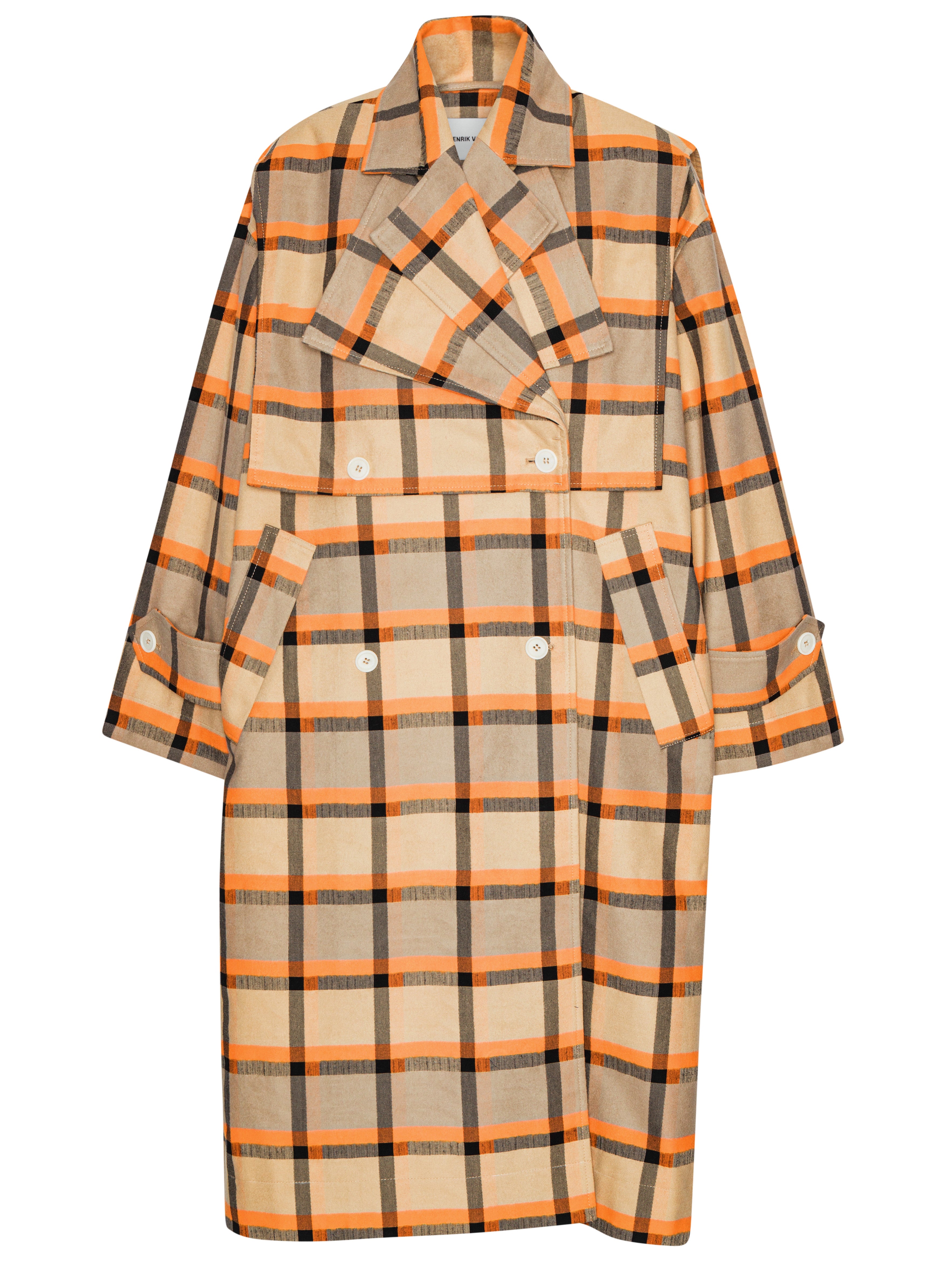 Hands Down Coat in Trench Checks from Henrik Vibskov