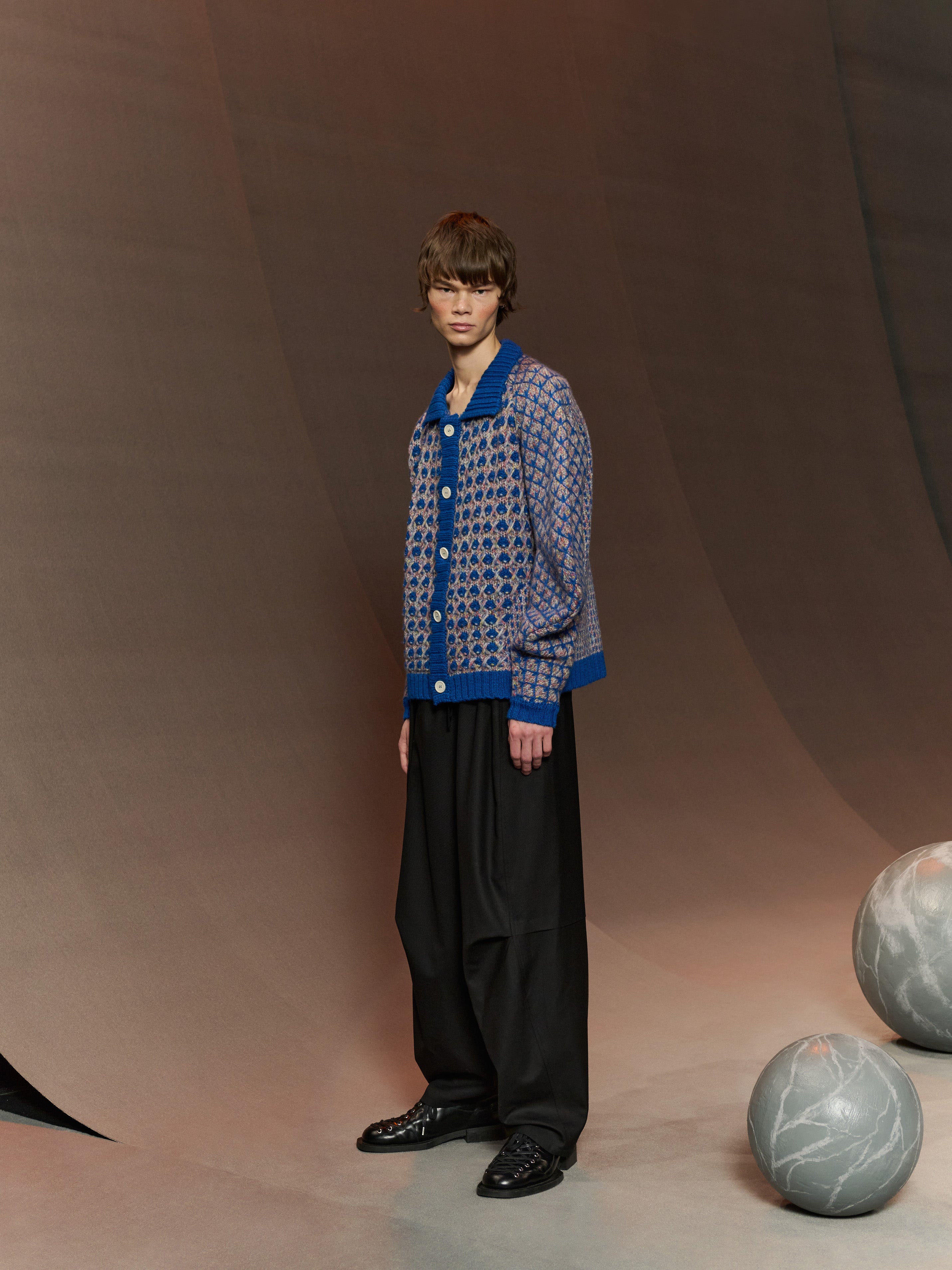 Kimchi Cardigan in Blue Party from Henrik Vibskov