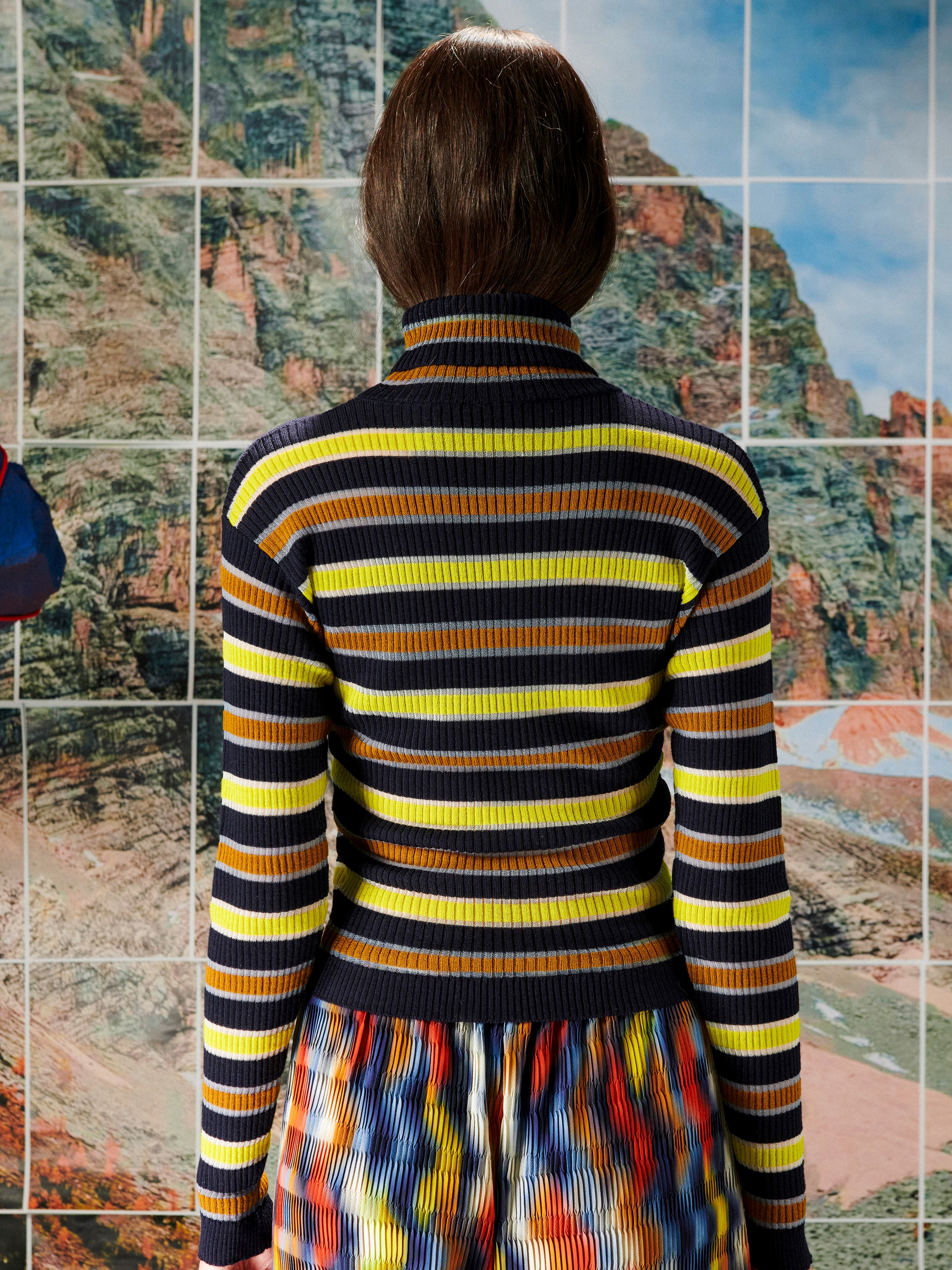 Line Turtleneck - Navy Stripes-[-Henrik Vibskov-5
