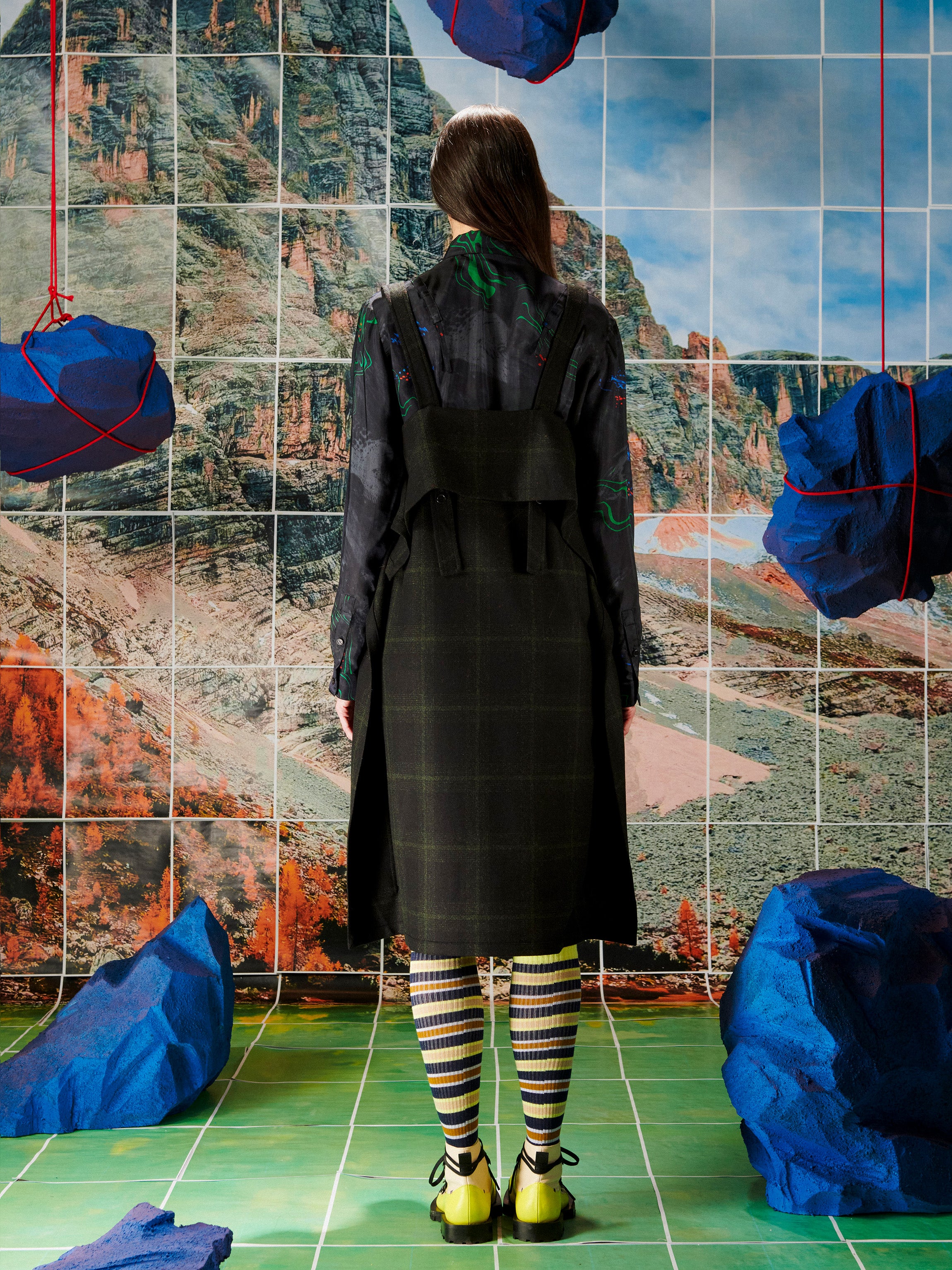 Square Apron - Dark Checks-[-Henrik Vibskov-5