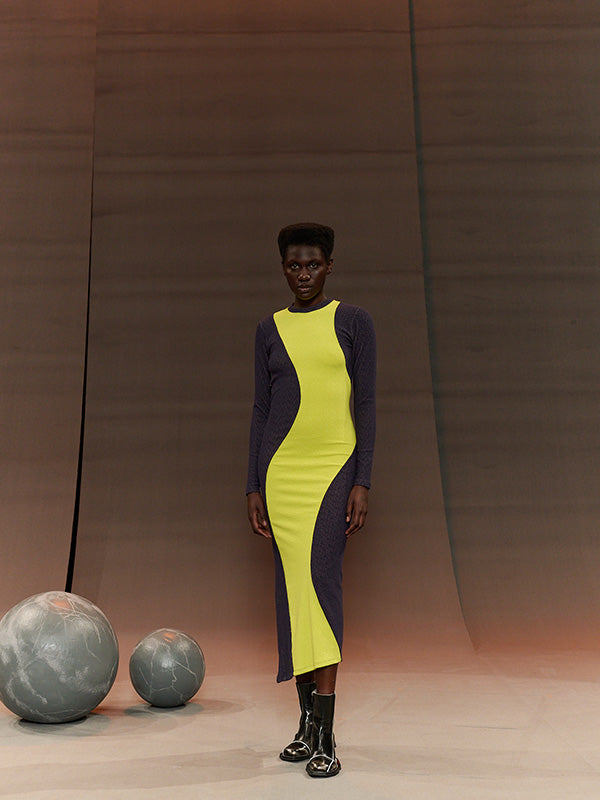 Vertigo Dress in Jersey BiColor from Henrik Vibskov