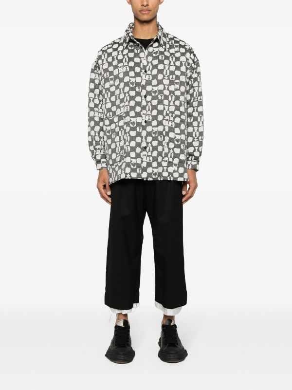 Big Shirt - Black White Chess-[-Henrik Vibskov-5