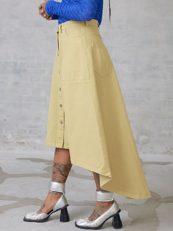 Henrik Vibskov - Regain Denim Skirt in Hemp