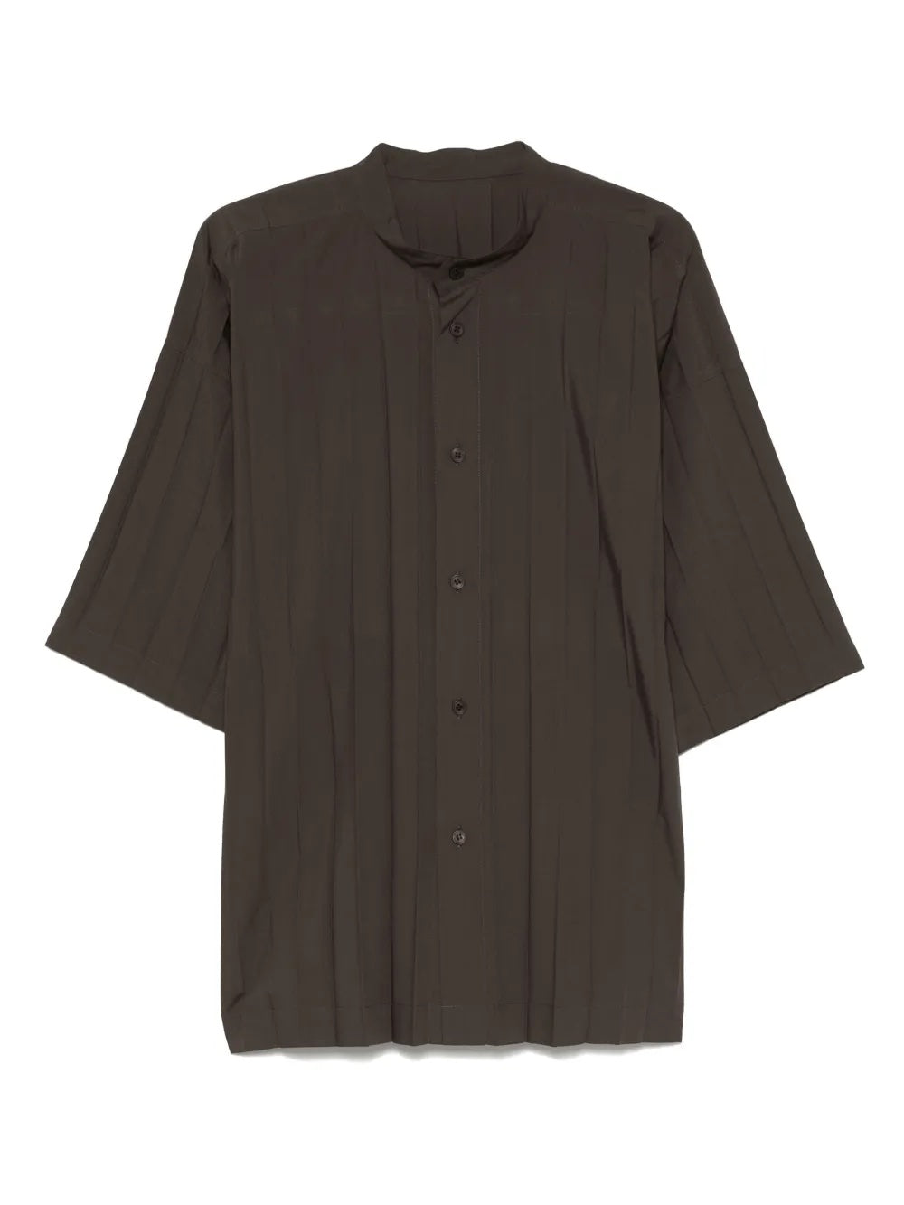 Short-Sleeve Edge Shirt in Charcoal from Homme Plissé Issey Miyake