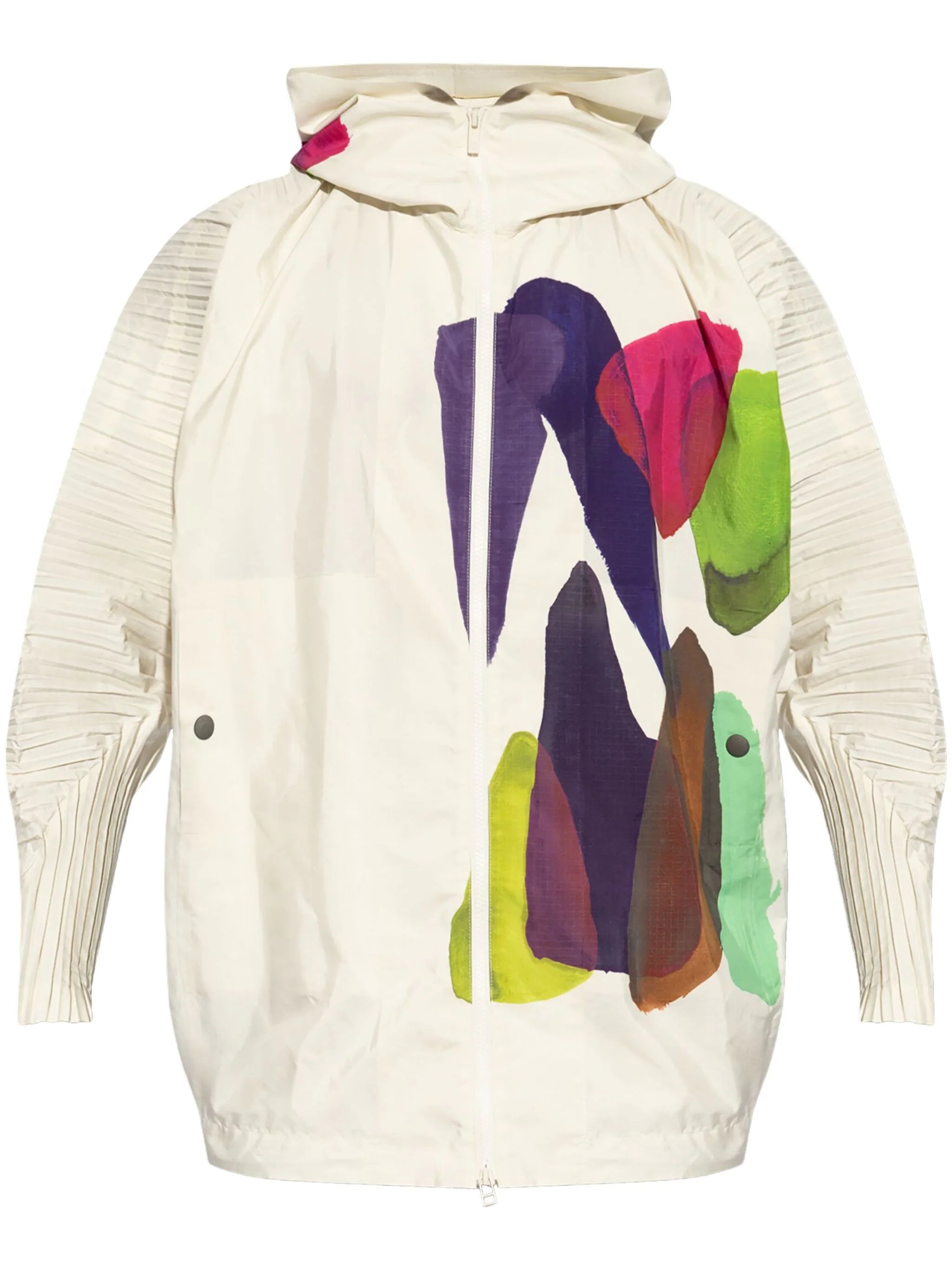 Issey Miyake Homme Plisse - Cascade Picturesque Blouson Jacket in Ivory