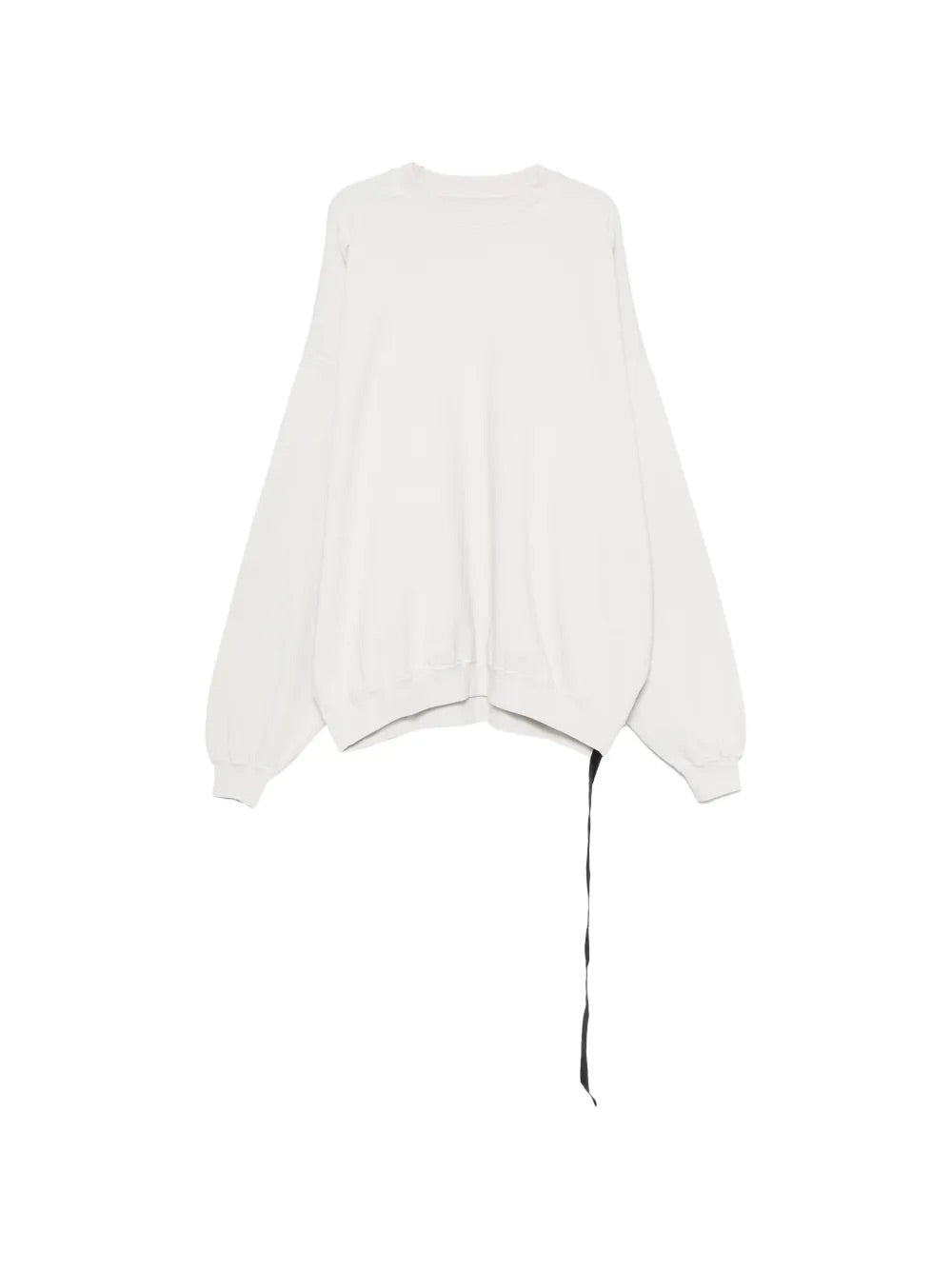 Rick Owens DRKSHDW Hun Crewneck Sweatshirt in Milk Wash front view