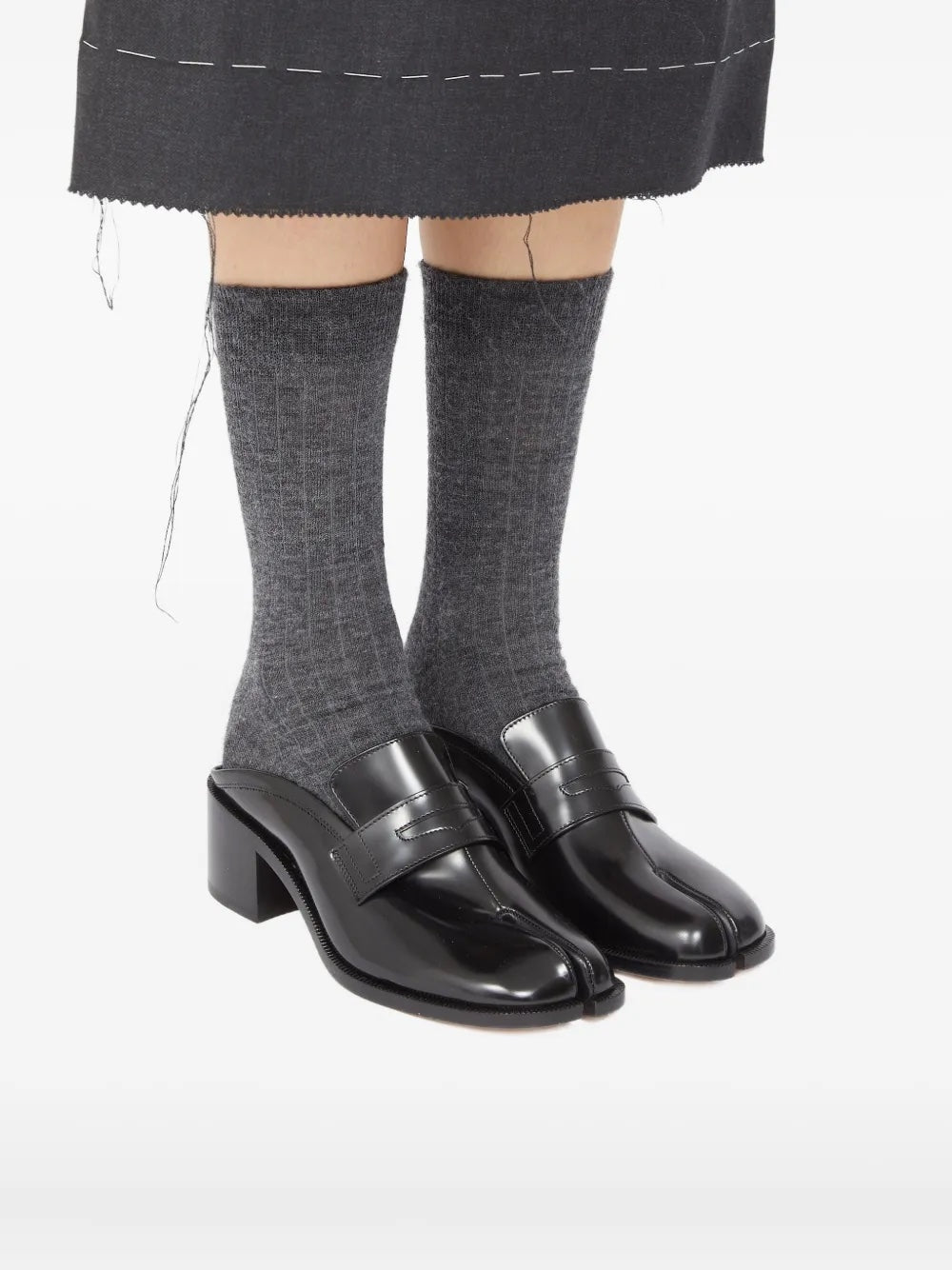 Female Tabi City Sandals - Black-[-Maison Margiela-6