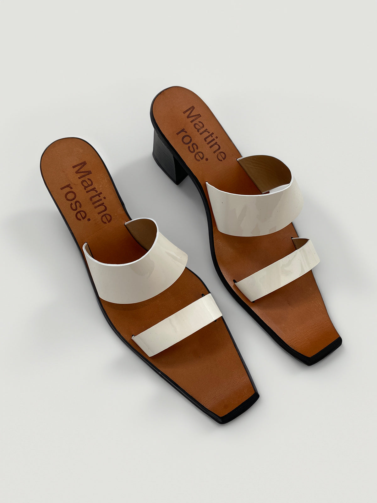 Martin Rose - Rupie Heel Sandal in White Patent