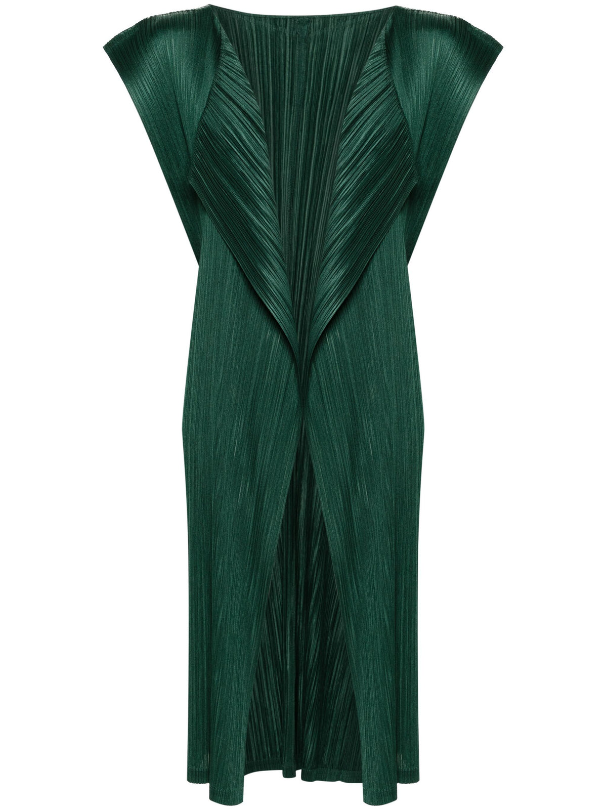 Pleats Please Issey Miyake - MC March Vest in Dark Green