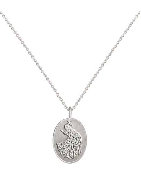 Edith Hegedüs Peacock Necklace in 925 sterling silver front view