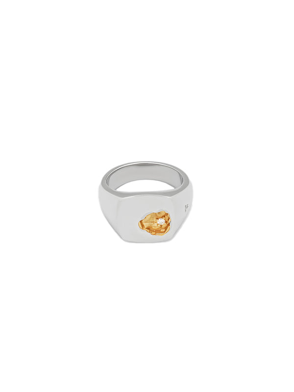Tom Wood - Mined Ring Small Diamond