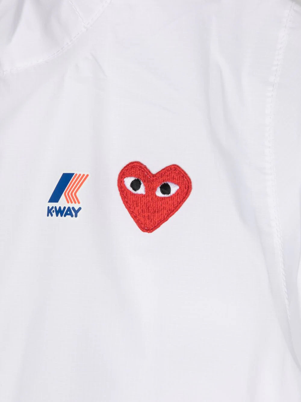 CDG PLAY x K-Way Kids │ Kids K-Way Cagoule in White