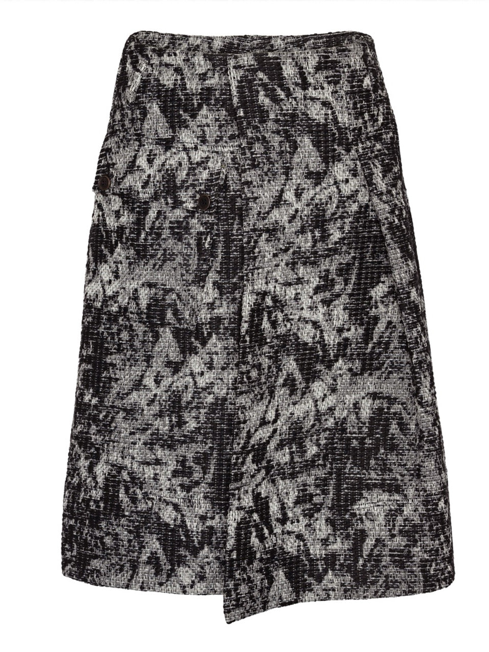 Henrik Vibskov Carry Skirt in Black 3D White product front view
