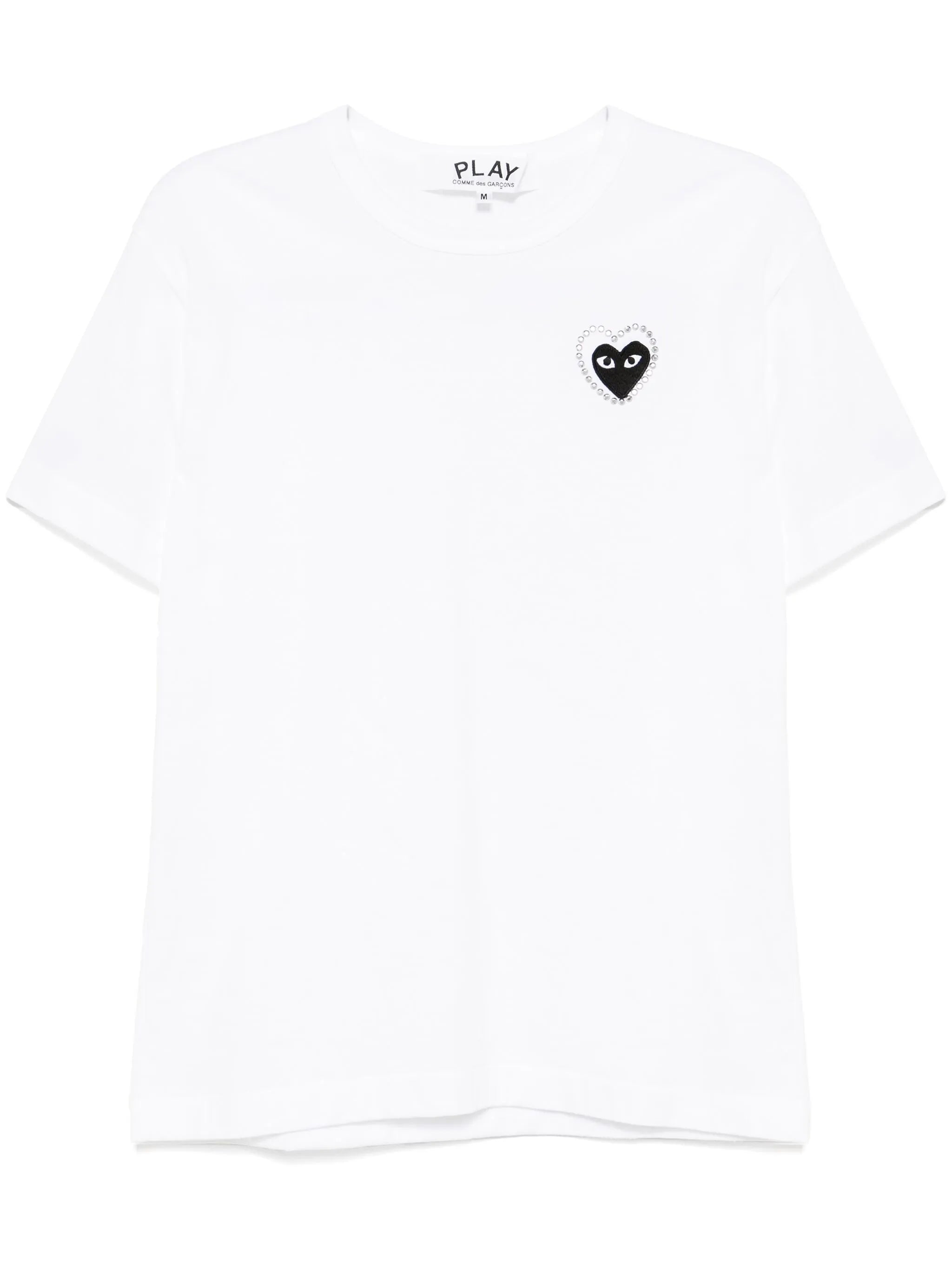 Metalstone Black Heart T-Shirt in White from Comme des Garçons Play