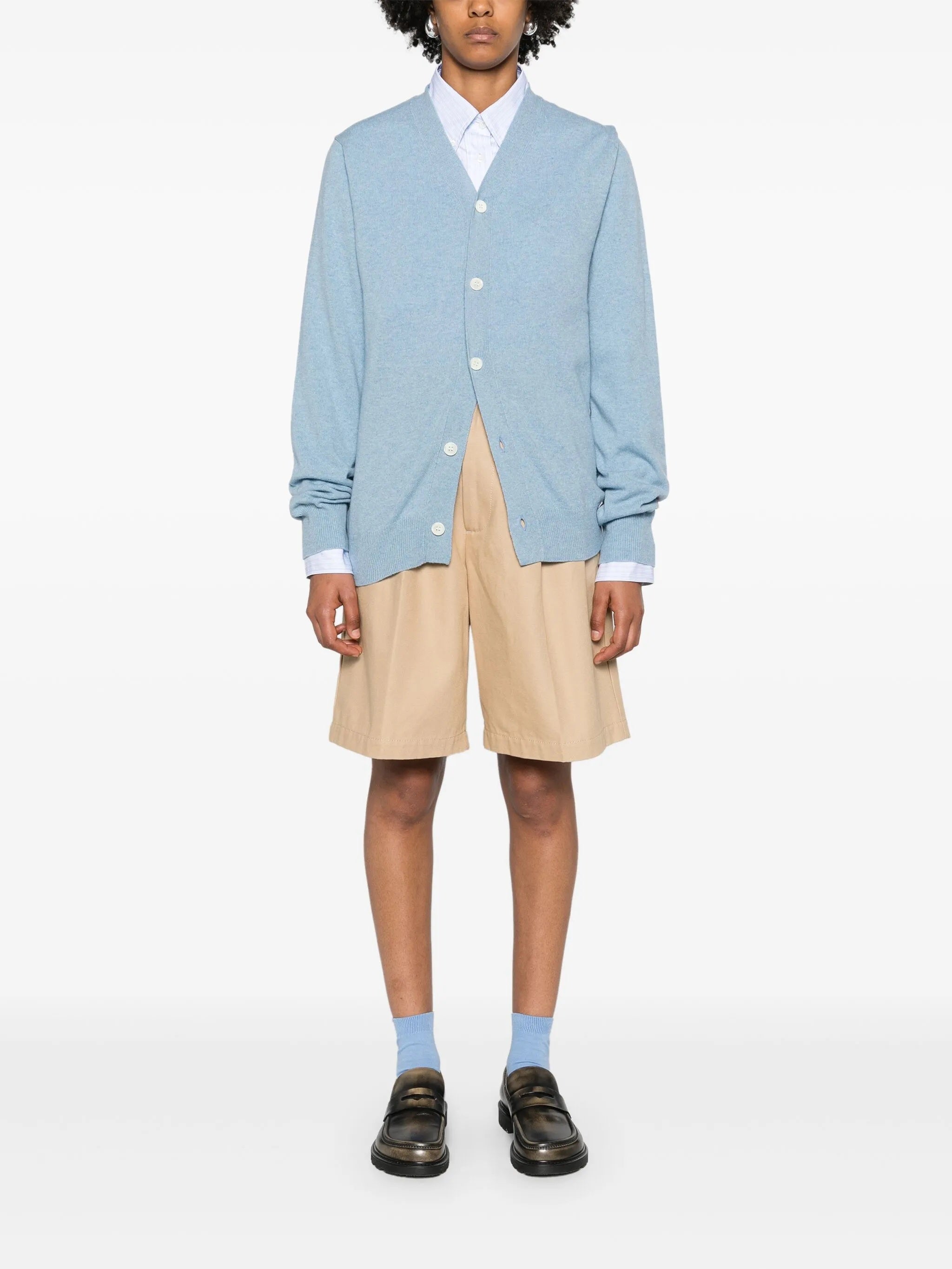 Unisex Knit Cardigan - Light Blue