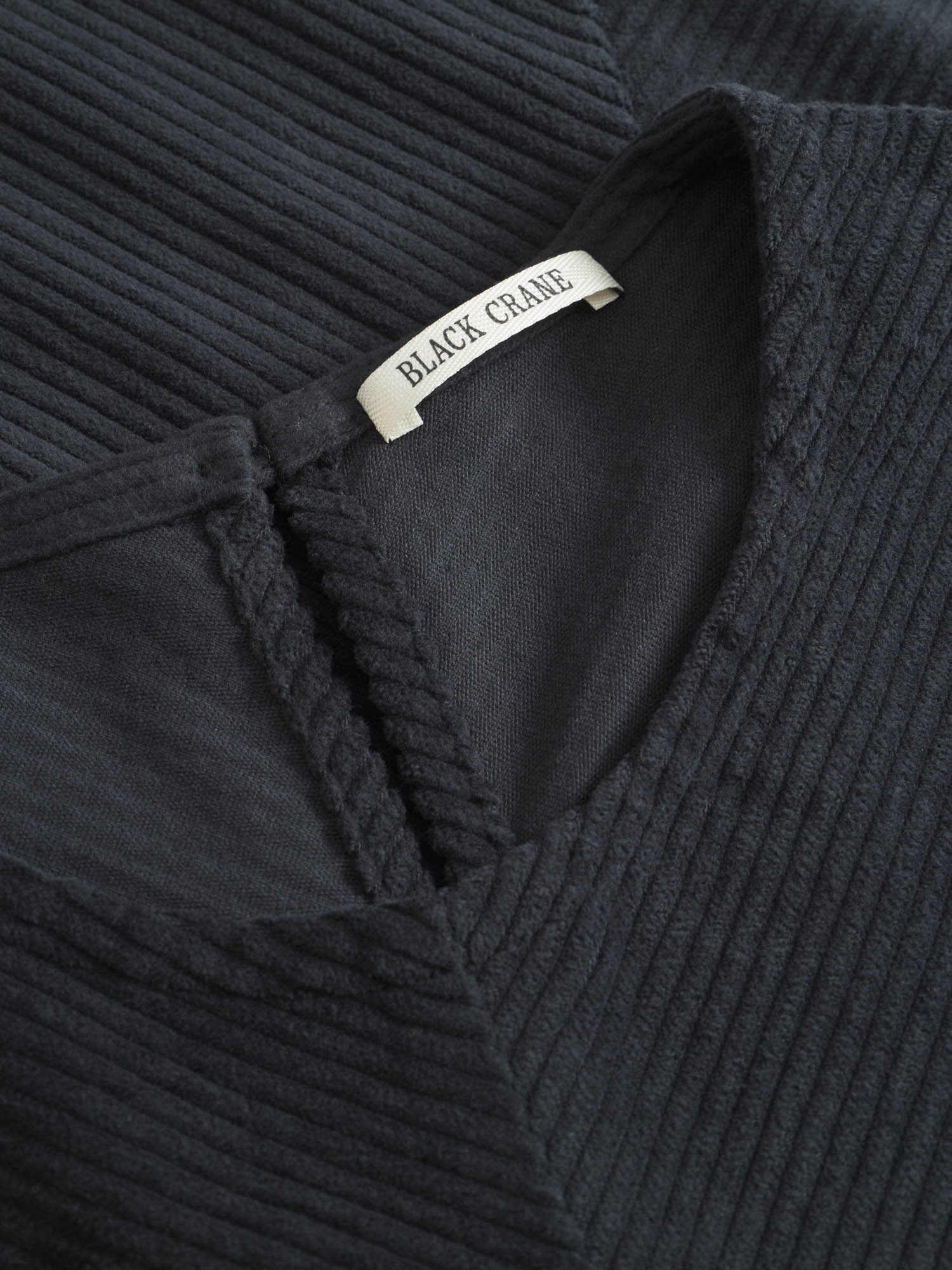 Black Crane - Corduroy Radiant Dress in Grey Navy
