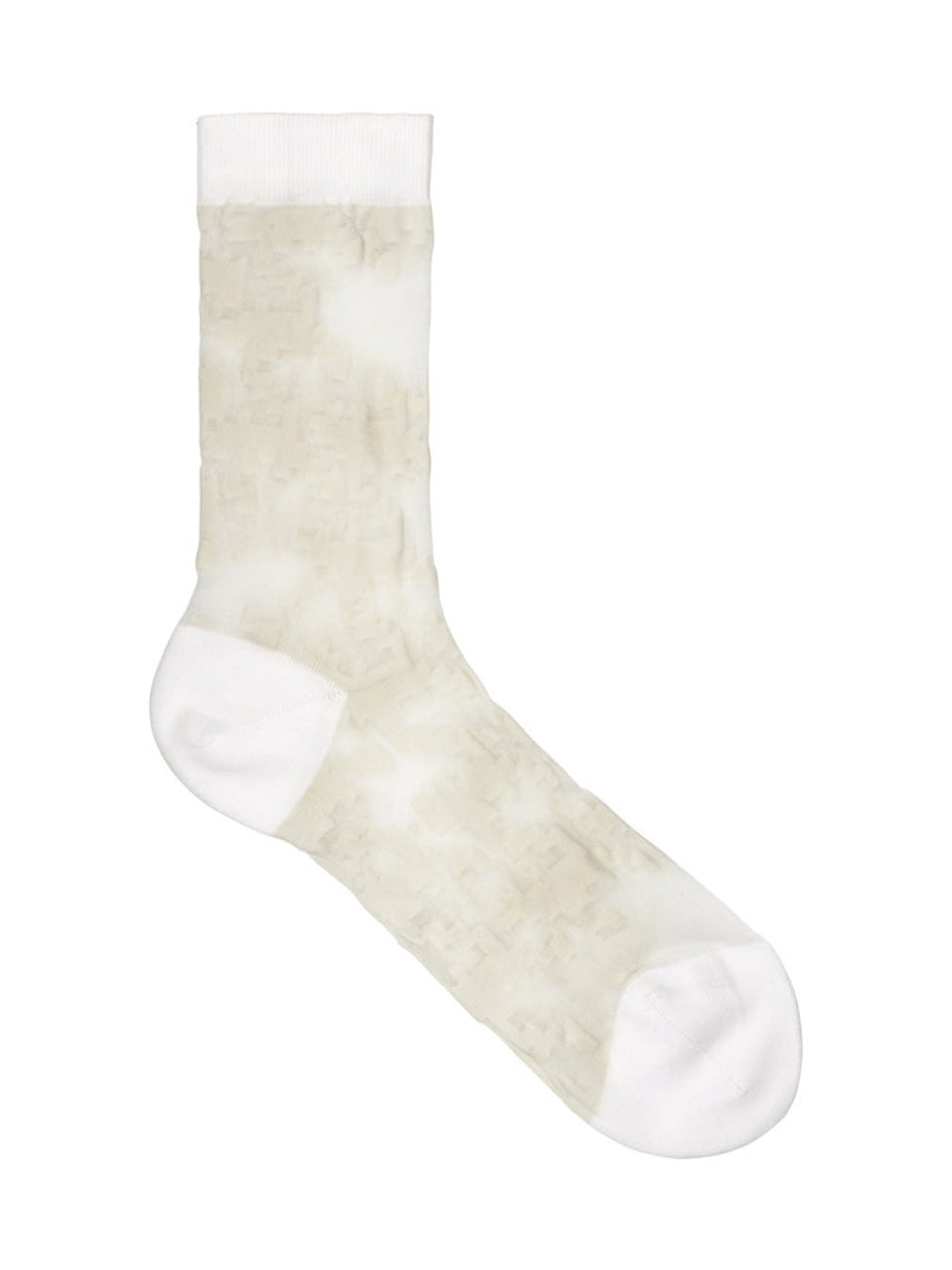 Frogtooth Sock in Pixelated White by Henrik Vibskov