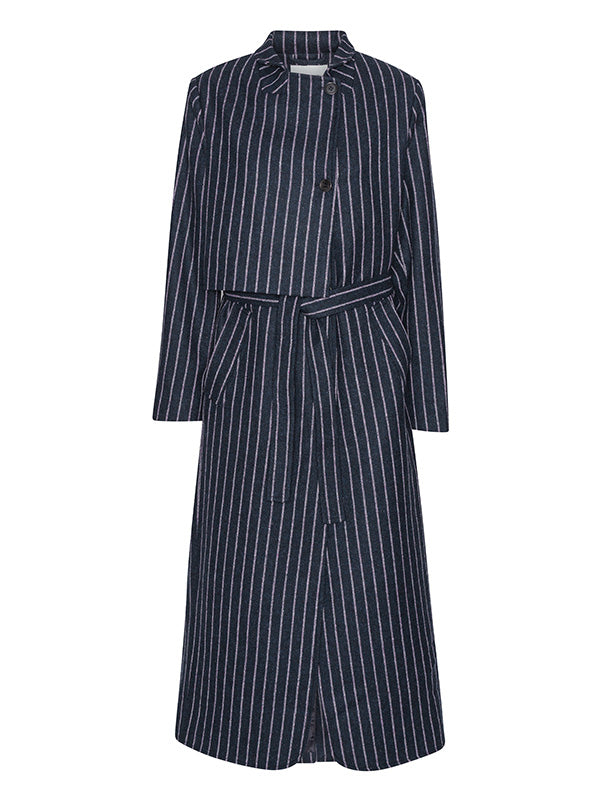 Evening Coat in Pinstripe from Henrik Vibskov