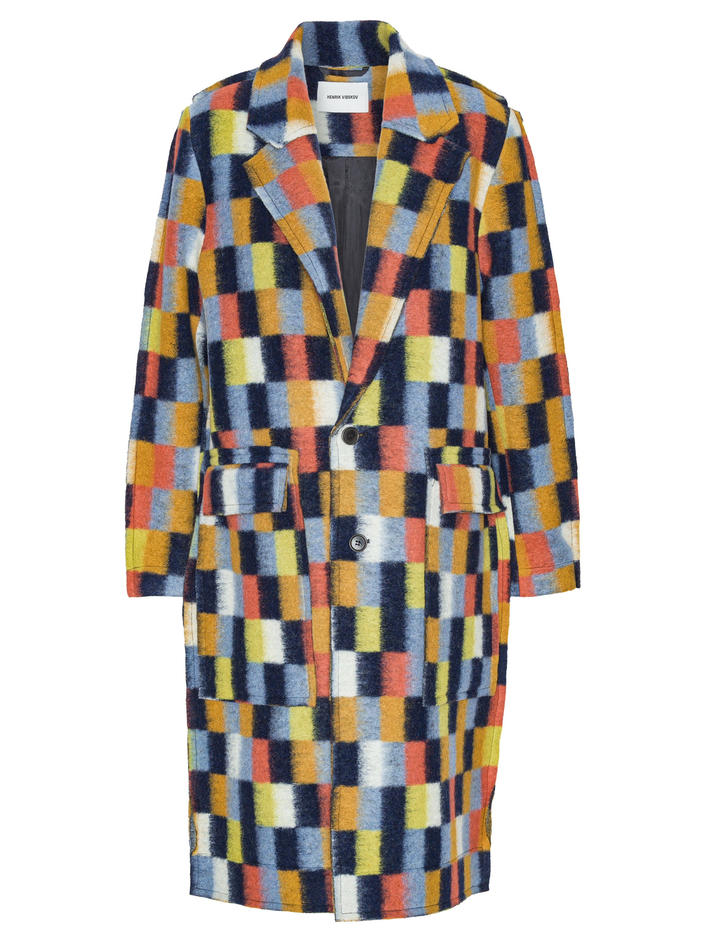 Flat Coat - Brushed Squares-[-Henrik Vibskov-1