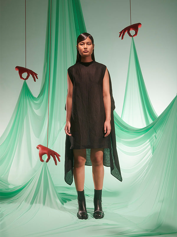 Uncut Silk Dress in Black from Henrik Vibskov