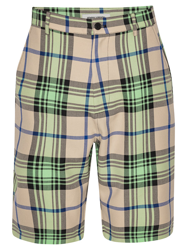 Henrik Vibskov │ Fast Shorts in Mint Beige Checks