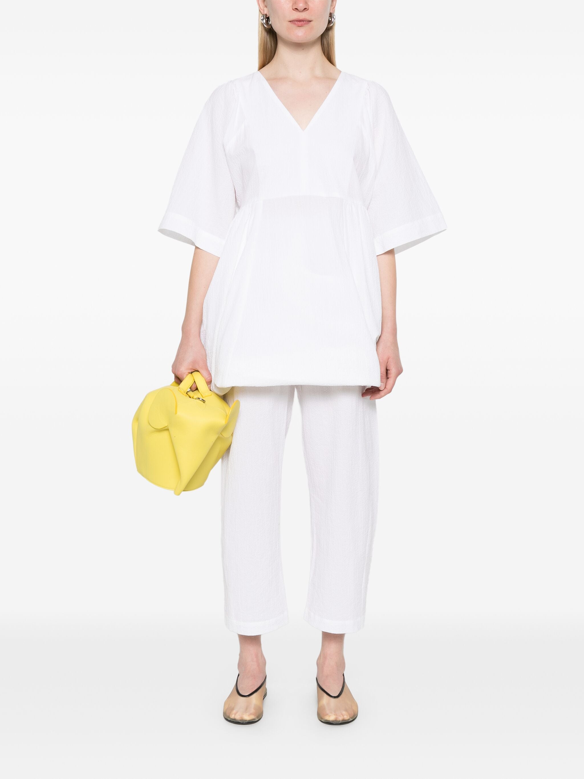 Split Pants in White from Henrik Vibskov