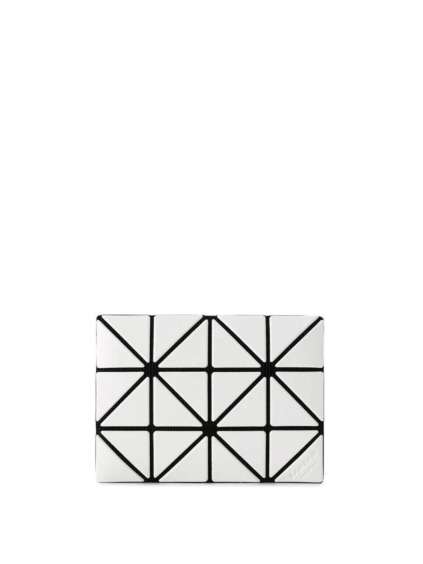 Bao Bao Issey Miyake August AW26 Card Case in White with geometric panel design and slim bi-fold silhouette