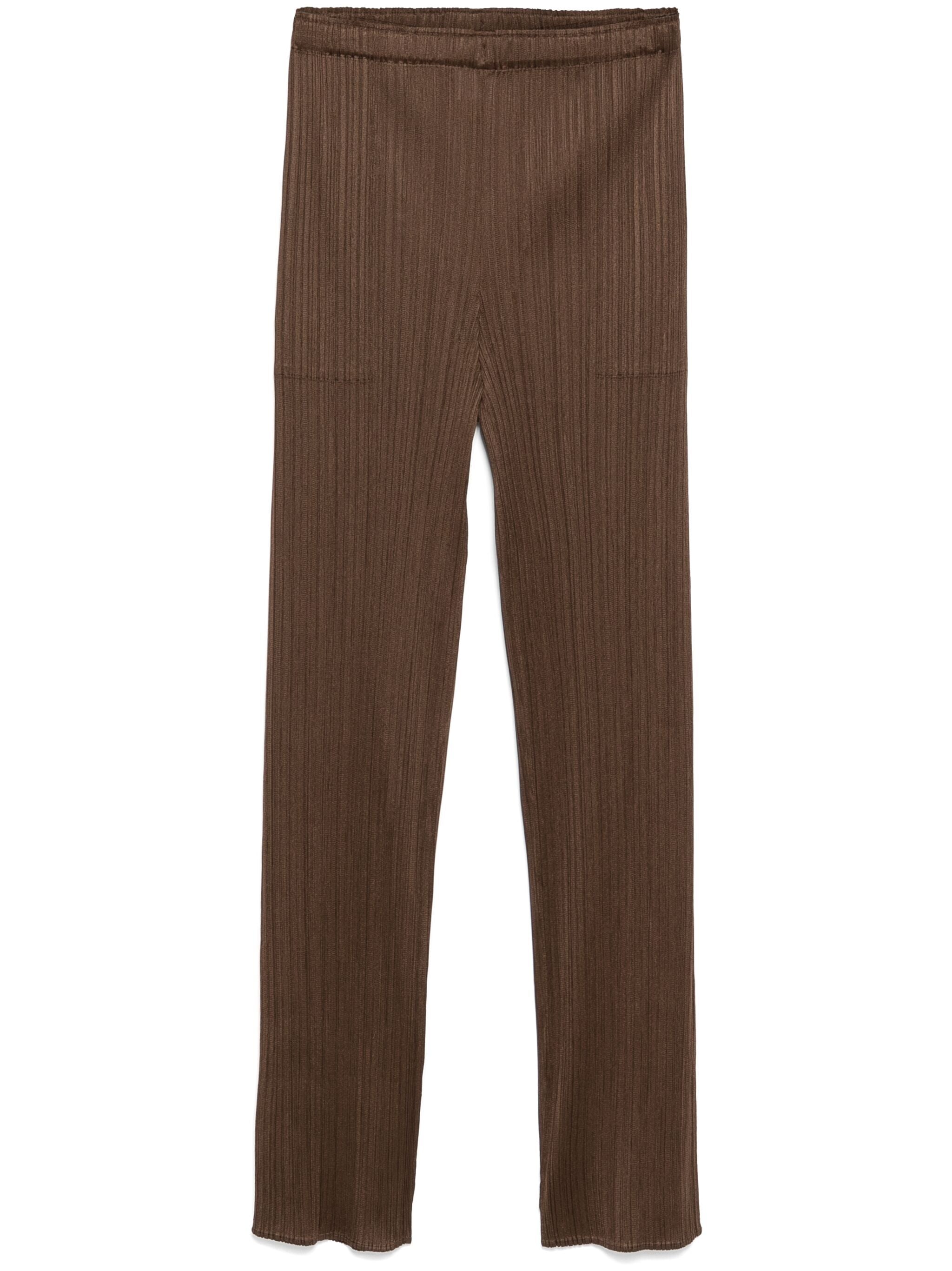 AW24 Basic Pants in Brown from Issey Miyake Pleats Please