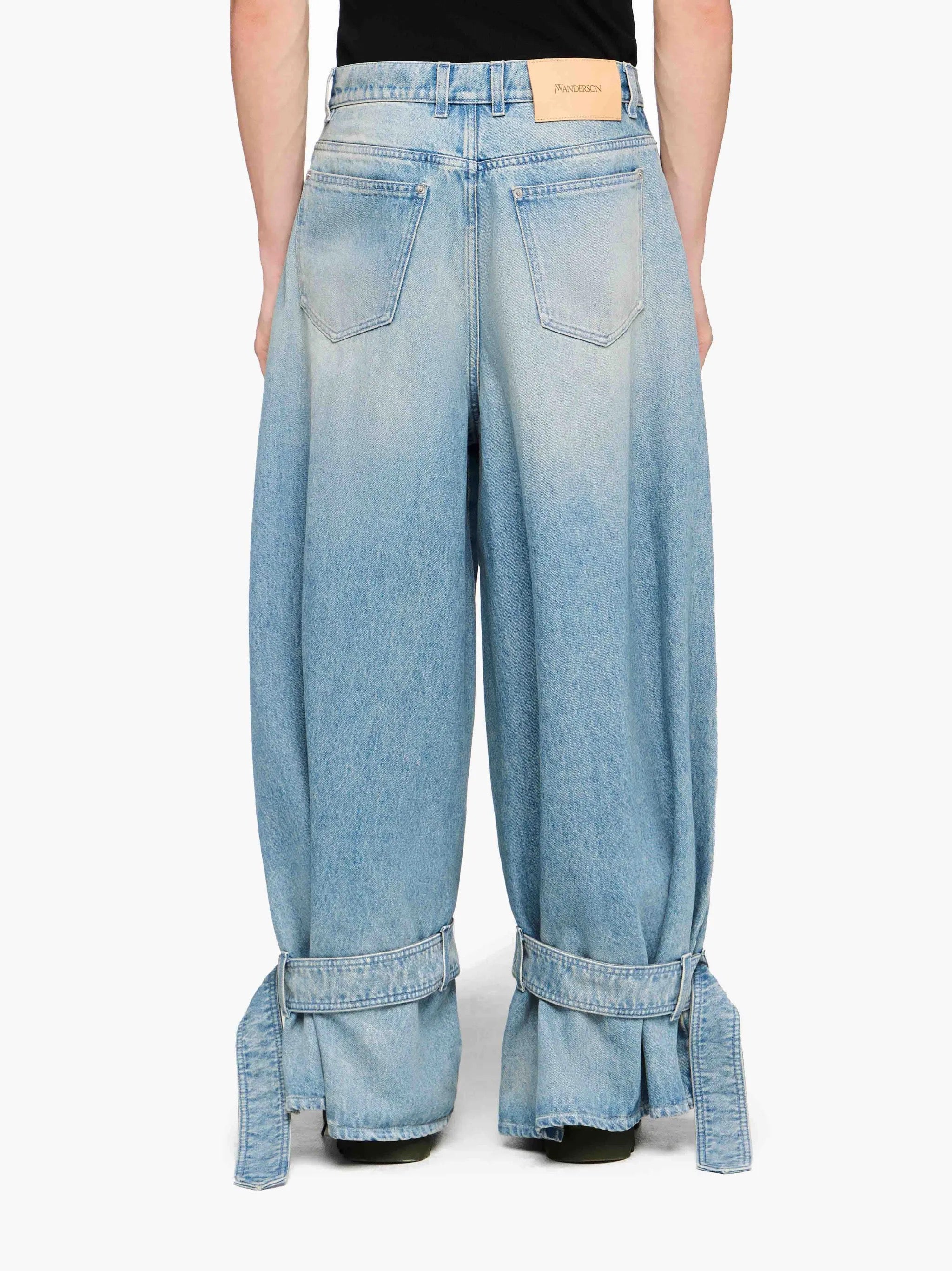 Buckled Cuff Jeans in Light Blue from J.W. Anderson