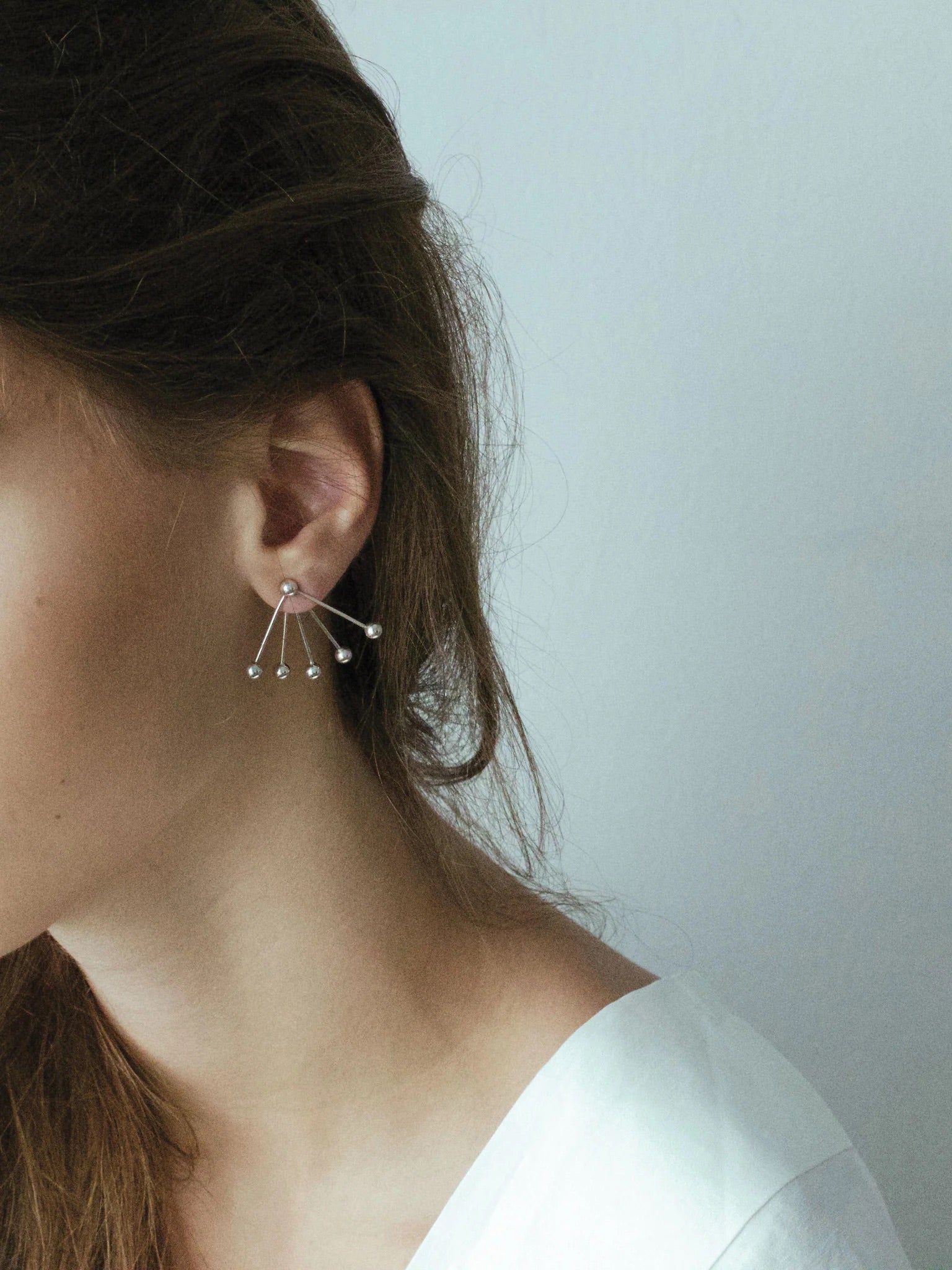 Bubble Sunray Earring - Silver