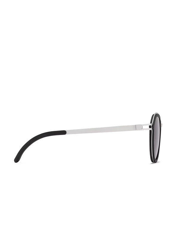 Panto Sunglasses MR001 in White Silver/Black Coolgrey Solid from Mykita x Rimowa