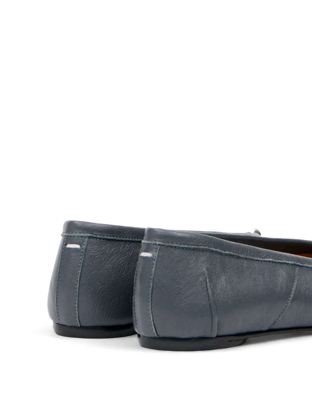 Maison Margiela Pleated Ballerina Tabi in Grey, heel detail.