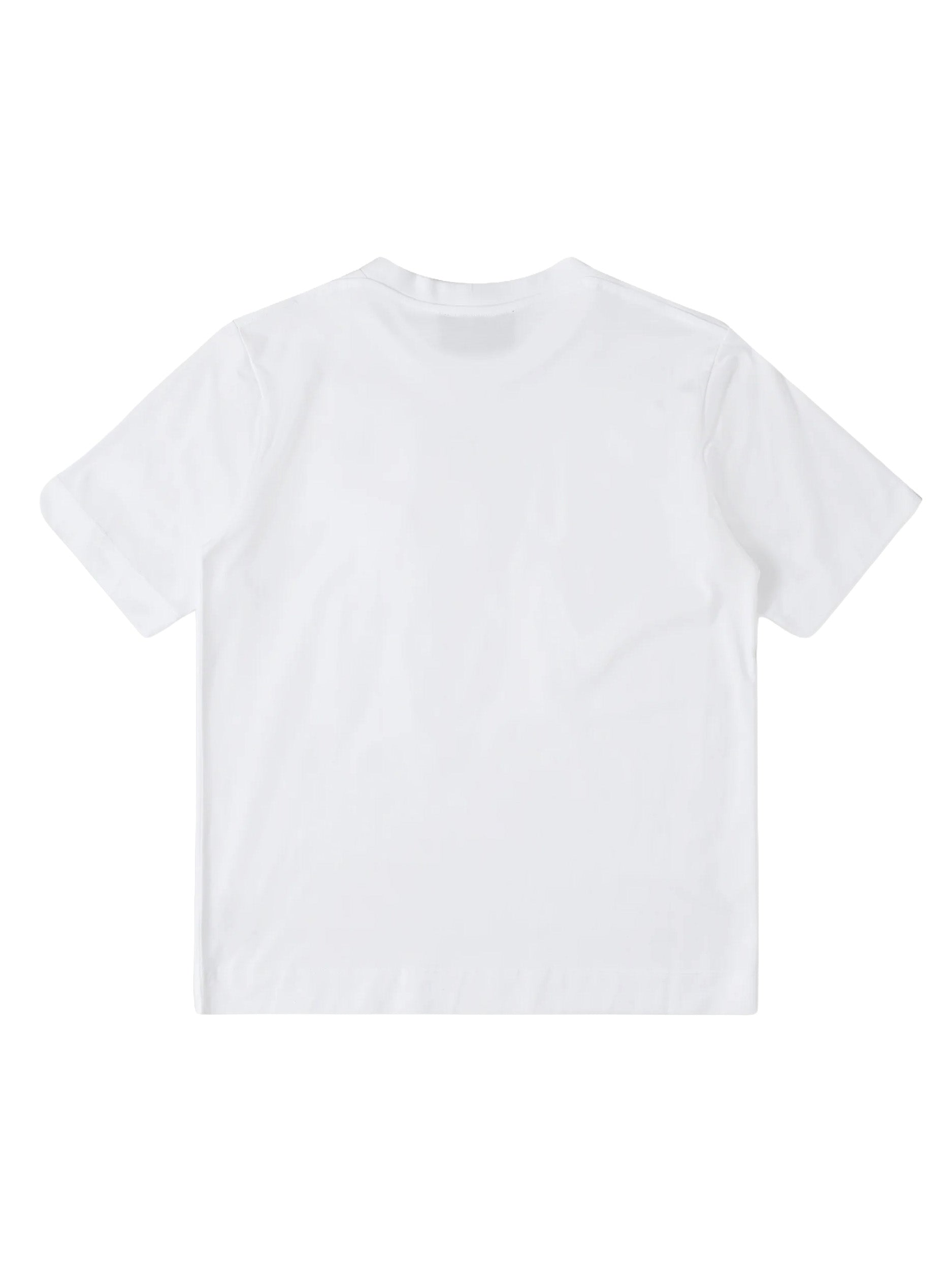 Simone Rocha Ribbon Rosette Boy T-Shirt in White back view
