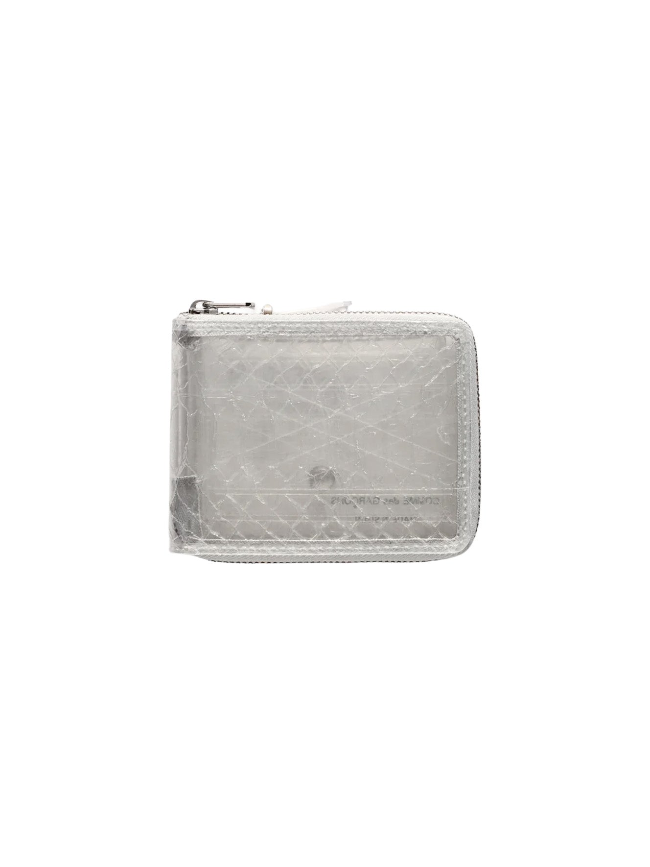 COMME des GARÇONS Wallet SA7100ST Snake Transparent zip-around wallet with embossed snake-effect finish.