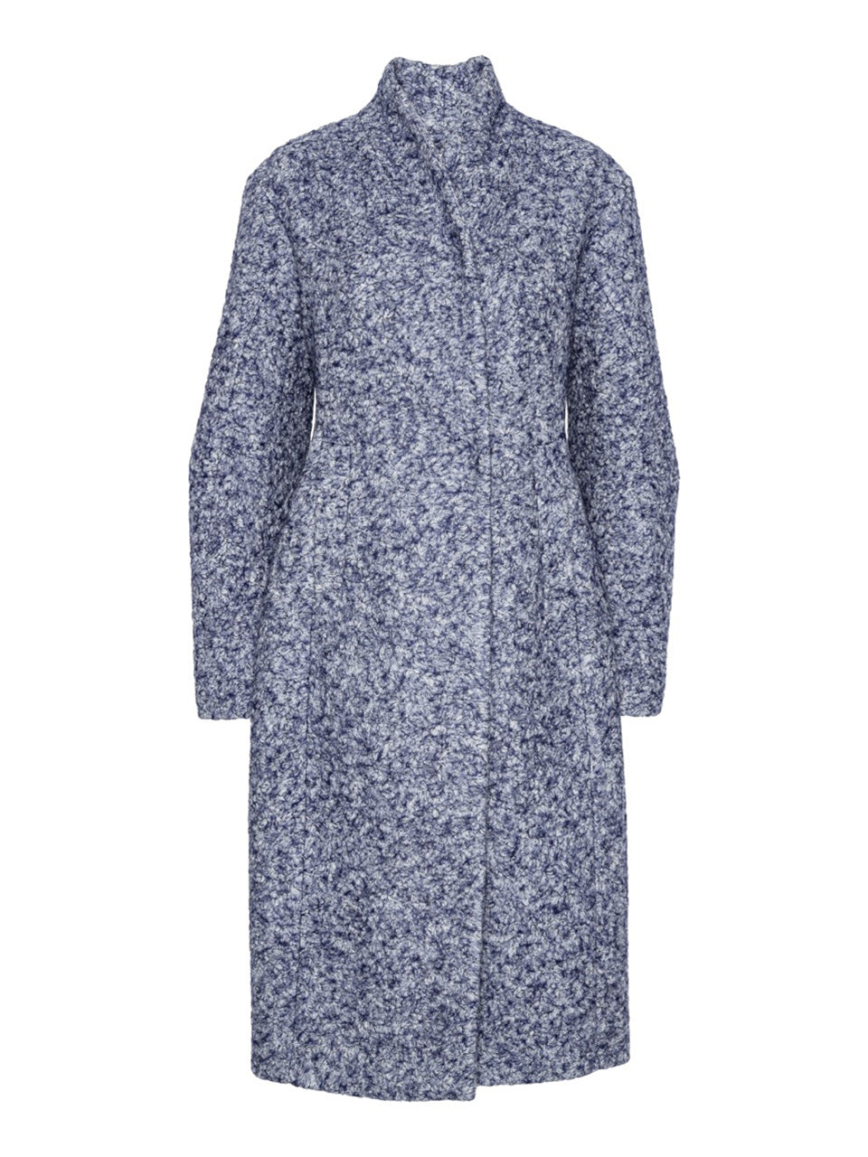 Henrik Vibskov Shell Coat in Blue Pebbles product front view
