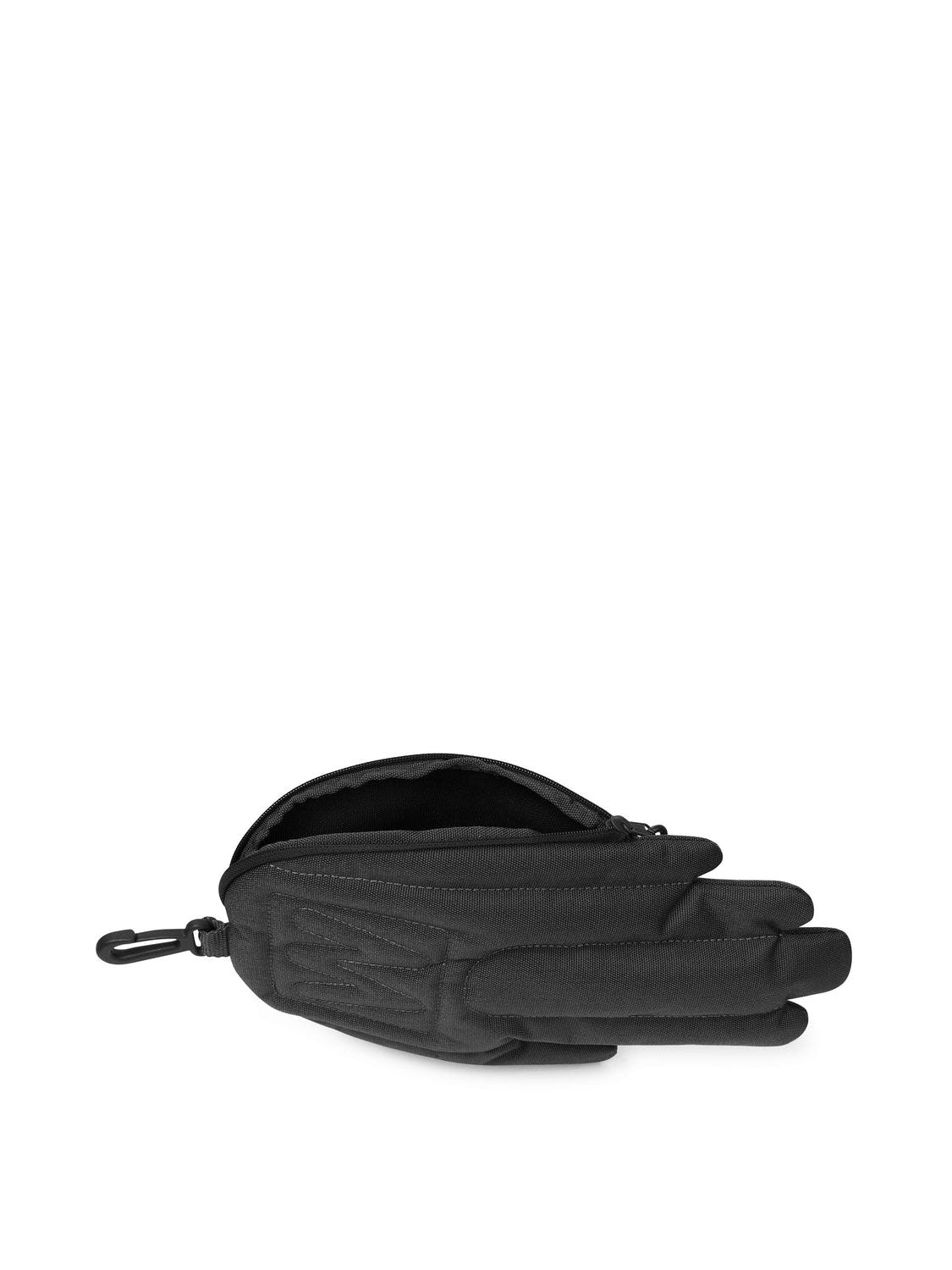 Detachable black hand-shaped zip pouch from the Walter Van Beirendonck x Eastpak Walter Carry Bag
