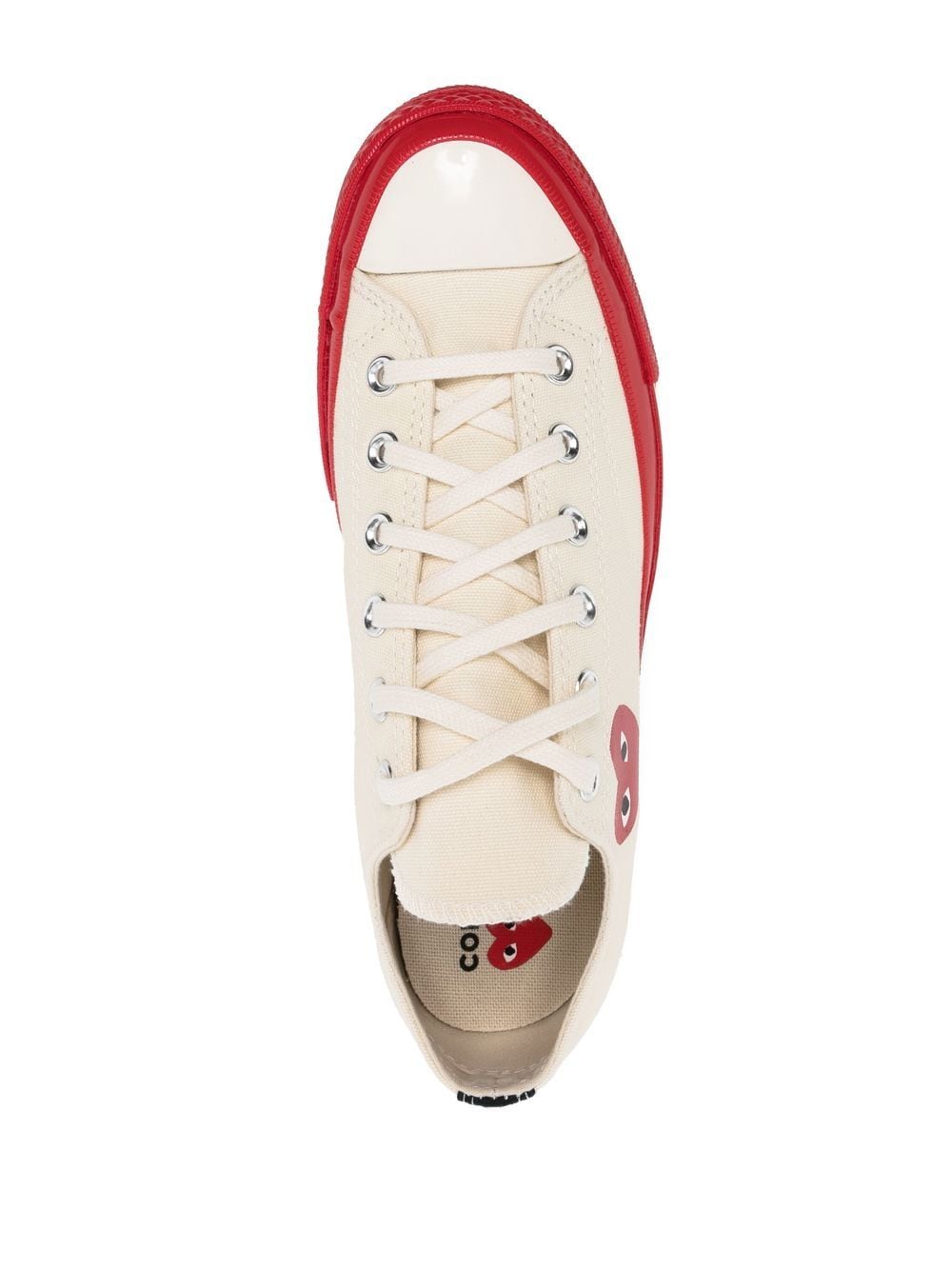 Converse Low 'Chuck Taylor' Sneaker Red Sole - White-[-Comme des Garçons Play-5
