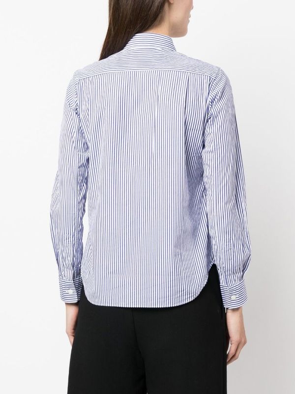 CDG Play x Invader Womens Striped Shirt - Pixelated Heart-[-Comme des Garçons Play-4