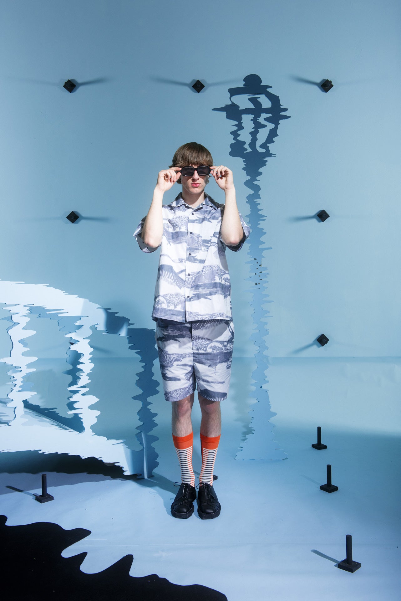 Spyjama Shorts - Black White Ikat-[-Henrik Vibskov-2