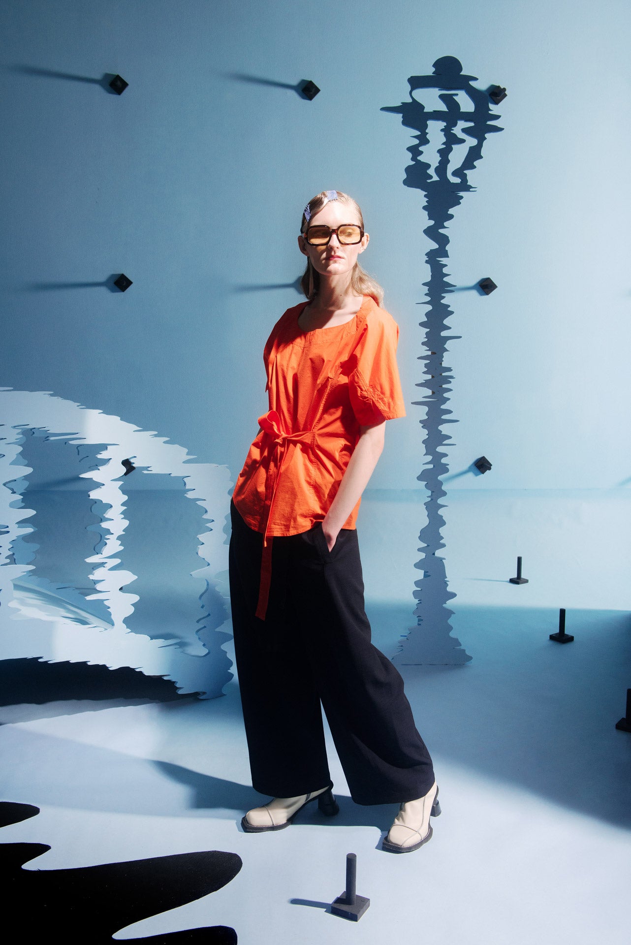 Henrik Vibskov blouse - Renee Blouse in flame orange